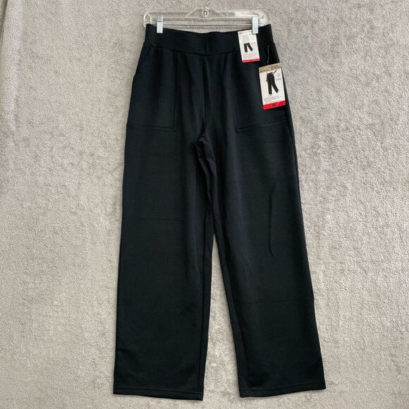 NEW Mondetta Women's M Ultra-Soft Wide Leg Pants Black Polyester - Picture 2 of 9
